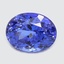 9.1x7.0mm  Bi-Color  Oval   Tanzanite