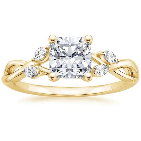 18K Yellow Gold Willow Diamond Ring (1/8 ct. tw.) with Winding Willow Diamond Ring (1/8 ct. tw.)