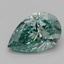 1.08 Ct. Fancy Vivid Green Pear Lab Grown Diamond