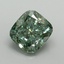2.03 Ct. Fancy Vivid Pacific Green Cushion Lab Grown Diamond