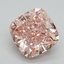 4.03 Ct. Fancy Vivid Pink Cushion Lab Grown Diamond