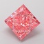 1.60 Ct. Fancy Vivid Pink Princess Lab Grown Diamond