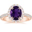 14K Rose Gold Sienna Halo Three-Quarter Coverage Diamond Ring (3/4 ct. tw.), smalltop view
