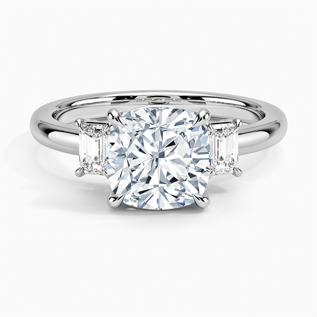 18K White Gold Petite Rhiannon Three Stone Diamond Ring (1/4 ct. tw.)