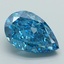 3.51 Ct. Fancy Vivid Blue Pear Lab Grown Diamond