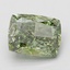 5.08 Ct. Fancy Vivid Green Cushion Lab Grown Diamond