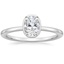 18K White Gold Devon Ring, smalltop view