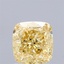 1.58 Ct. Fancy Intense Yellow Cushion Lab Grown Diamond