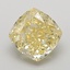 3.18 Ct. Fancy Intense Yellow Cushion Lab Grown Diamond