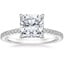 18K White Gold Demi Half Coverage Diamond Ring (1/5 ct. tw.), smalltop view