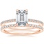 14K Rose Gold Demi Diamond Ring with Luxe Ballad Diamond Ring