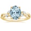 18K Yellow Gold Willow Diamond Ring (1/8 ct. tw.), smalltop view