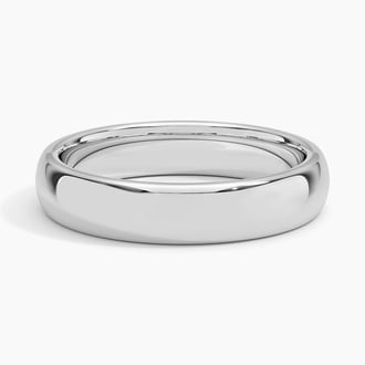 Fairmined Comfort Fit 4mm Wedding Ring in 18K White Gold