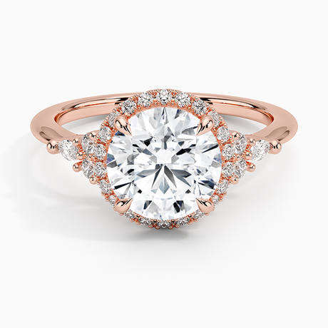 14K Rose Gold Nadia Halo Diamond Ring (1/4 ct. tw.)