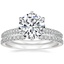 18K White Gold Valentina Diamond Ring with Luxe Sia Diamond Open Ring (1/5 ct. tw.)