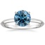 18K White Gold Hazel Solitaire Ring, smalltop view