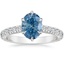 Platinum Sienna Three-Quarter Coverage Diamond Ring, smalltop view