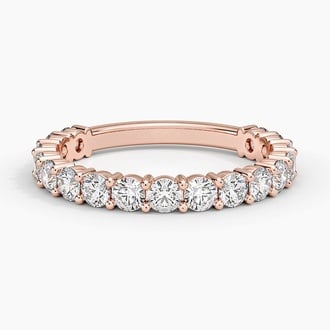 Round Three-Quarter Coverage Lab Diamond Ring (7/8 ct. tw.) in 14K Rose Gold