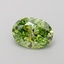 1.00 Ct. Fancy Vivid  Green Oval Lab Grown Diamond