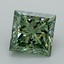 1.62 Ct. Fancy Vivid Green Princess Lab Grown Diamond