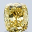 1.58 Ct. Fancy Vivid Yellow Cushion Lab Grown Diamond