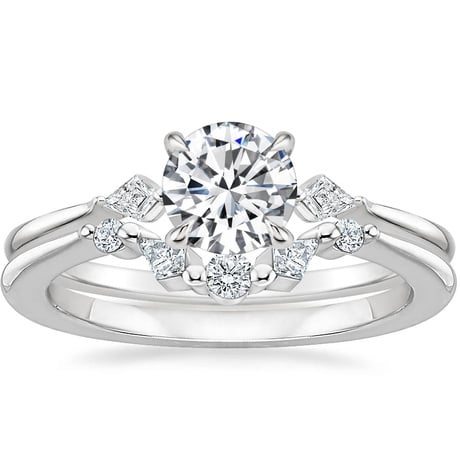 18K White Gold Cometa Diamond Bridal Set
