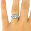 The Justine Ring, smalltop view on a hand