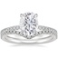 Platinum Petite Demi Diamond Ring (1/5 ct. tw.) with Flair Diamond Ring (1/6 ct. tw.)
