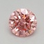 0.42 Ct. Fancy Vivid Pink Round Lab Grown Diamond