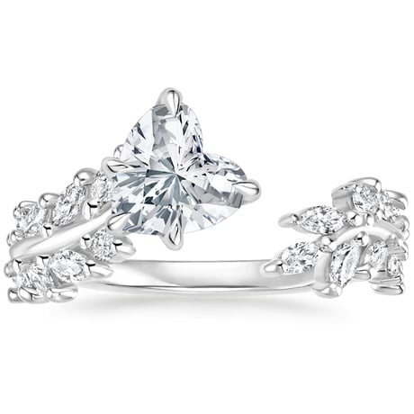 18K White Gold Sweeping Ivy Diamond Bridal Set (1 ct. tw.)