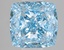 3.09 Ct. Fancy Vivid Blue Cushion Lab Grown Diamond