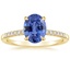 18K Yellow Gold Viviana One-Quarter Coverage Diamond Ring, smalltop view