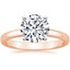 14K Rose Gold Comfort Fit 2.5mm Ring, smalltop view