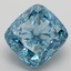 11.02 Ct. Fancy Vivid Blue Cushion Lab Grown Diamond