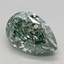 2.32 Ct. Fancy Vivid Green Pear Lab Grown Diamond