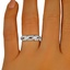 The Perlitana Ring, smalltop view on a hand
