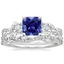18KW Sapphire Three Stone Luxe Willow Diamond Ring with Luxe Winding Willow Diamond Ring, smalltop view