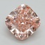 4.03 Ct. Fancy Vivid Pink Cushion Lab Grown Diamond