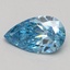 0.56 Ct. Fancy Vivid Blue Pear Lab Grown Diamond
