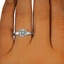 The Trystan Ring, smalltop view on a hand