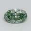 0.41 Ct. Fancy Vivid Green Oval Lab Grown Diamond