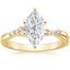 18K Yellow Gold Chamise Diamond Ring (1/15 ct. tw.), smalltop view