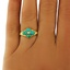 The Nisha Ring, smalltop view on a hand