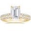 18K Yellow Gold Luxe Viviana Diamond Ring (1/3 ct. tw.) with Marseille Diamond Ring (1/3 ct. tw.)