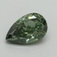 0.70 Ct. Fancy Vivid Green Pear Lab Grown Diamond