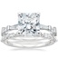 18K White Gold Memoir Baguette Diamond Ring (1/2 ct. tw.) with Dominique Diamond Ring (1/3 ct. tw.)