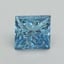 1.50 Ct. Fancy Vivid Blue Princess Lab Grown Diamond