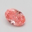 0.70 Ct. Fancy Vivid Pink Oval Lab Grown Diamond