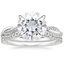 18KW Moissanite Petite Twisted Vine Contoured Diamond Bridal Set (1/3 ct. tw.), smalltop view