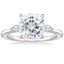 Platinum Aria Perfect Fit Three Stone Diamond Ring, smalltop view